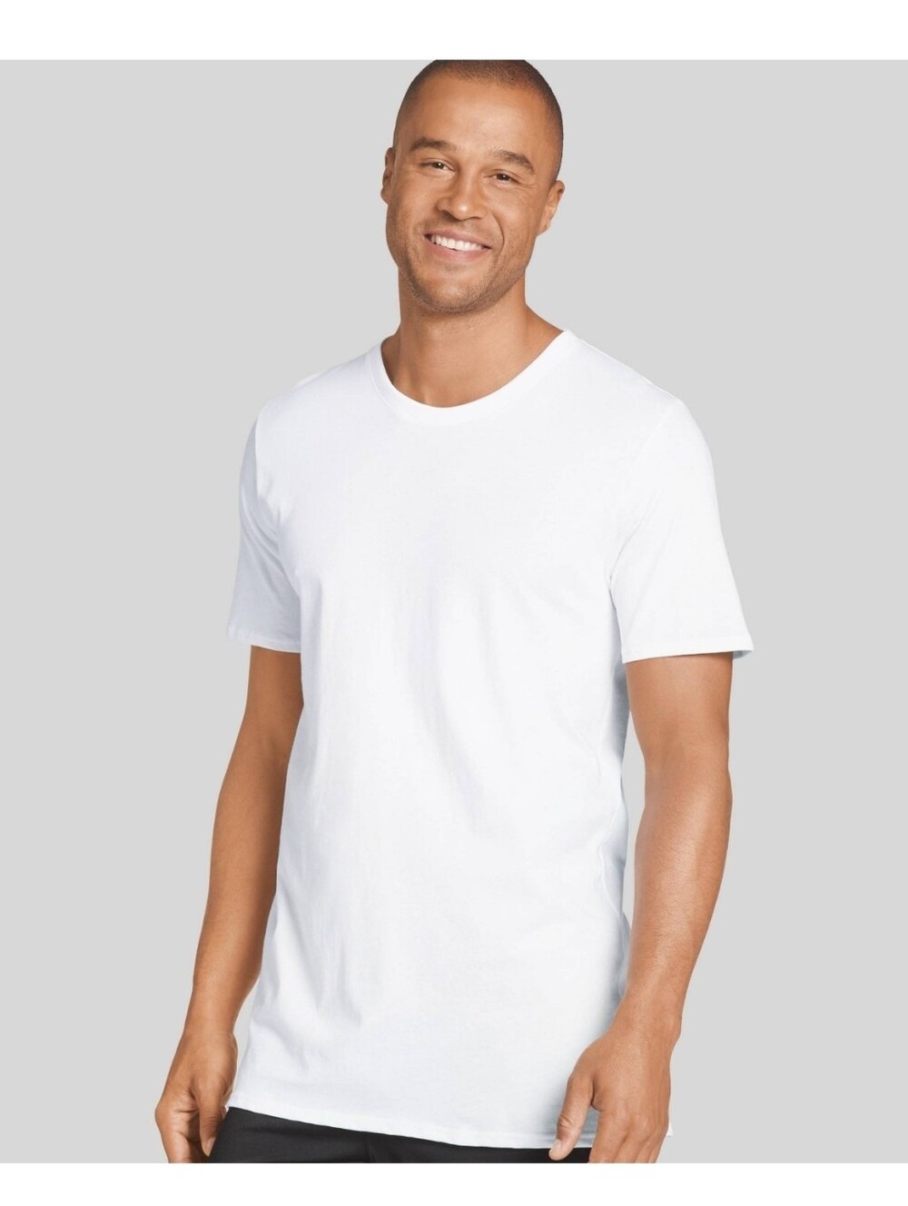 Jockey Generation Men's Tall Cotton Crewneck Undershirt 2pk - White Size XLT 4